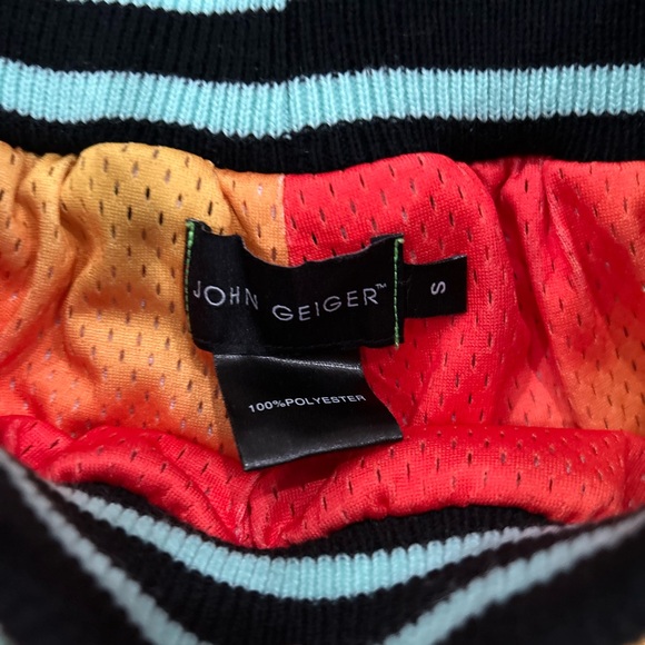 $150 JG CHENILLE LOGO BASKETBALL SHORTS ORANGE SUNSET TIE-DYE s small athletic - Picture 3 of 5